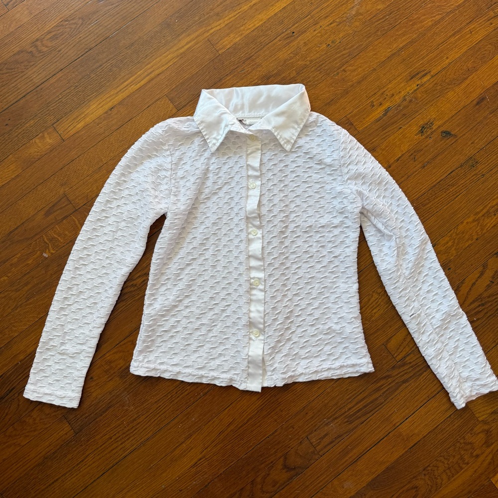 Vintage Periscope textured button-up 🐚✨